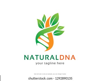 Natural DNA Logo Template Design Vector, Emblem, Concept Design, Creative Symbol, Icon