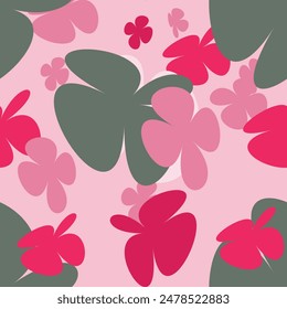 Natural Drawing Flower Seamless Pattern With Simple Pretty, Little Floral Liberty Seamless Texture Background. Spring, Summer Romantic Blossom Flower Garden Seamless Pattern for Your Designs
