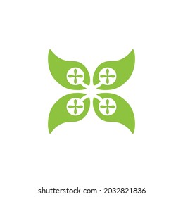 Natural drones Leaf Logo Design