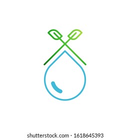 Natural drop logo template vector icon design