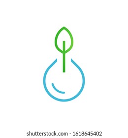 Natural drop logo template vector icon design