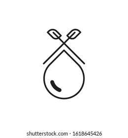 Natural drop logo template vector icon design