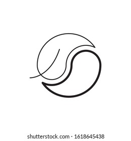 Natural drop logo template vector icon design
