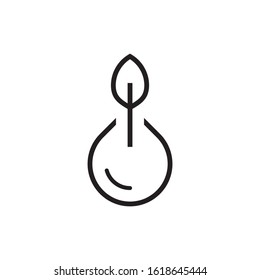 Natural drop logo template vector icon design