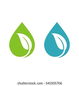 Natural Drop Water Spa Logo Template Illustration Design. Vector EPS 10.