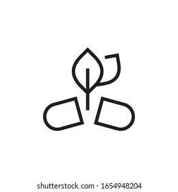 Natural drug logo template vector icon design