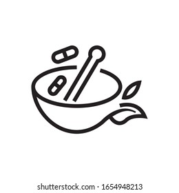 Natural drug logo template vector icon design