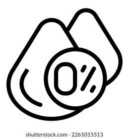 Natural dye drop icon outline vector. Cosmetic cream. Free additive