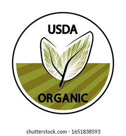 Natural, Eco, Bio, Food Products Label Stamp. Stamp isolated on white background. Vector