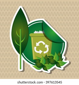 Natural and eco design, Vector illustration