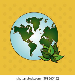 Natural and eco  design, vector illustration