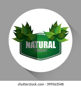 Natural and eco  design, vector illustration