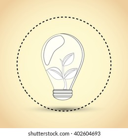 Natural and eco design, vector illustration