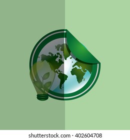 Natural and eco design, vector illustration