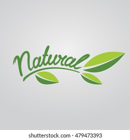 Natural. Eco friendly concept. Vector ecology nature design