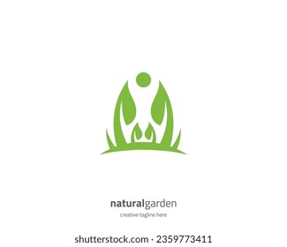 Natural eco house green leaf logo