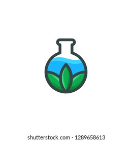 Natural eco lab icon symbol design vector illustration