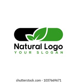 Natural Eco Tablet  Logo, Eco Leaf, Green Leaf