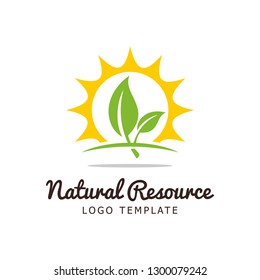 Natural Ecology Vector Logo Template