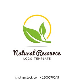 Natural Ecology Vector Logo Template