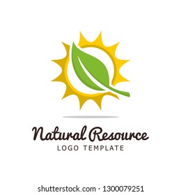 Natural Ecology Vector Logo Template