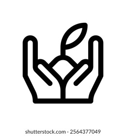 Natural. . Editable stroke vector icon.