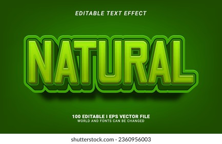 natural editable text effect vector