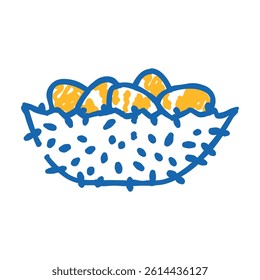natural egg chicken farm food doodle icon sketch vector. natural egg chicken farm food sign. isolated symbol illustration
