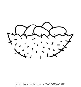 natural egg chicken farm food line icon vector. natural egg chicken farm food sign. isolated contour symbol black illustration