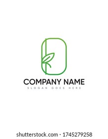 iniciales elegantes naturales tipo de letra O plantilla de logotipo, logotipo vector para identidad empresarial y de empresa