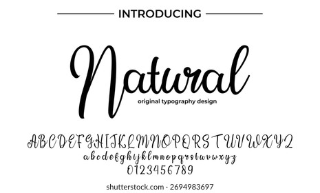 Natural - Elegant Script Font for Smooth Handwritten Design and Creative Typography