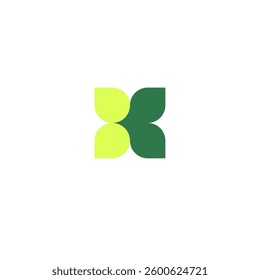 natural element logo design template, green icon vector design