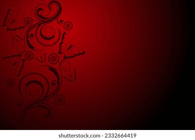Natural element in red gradient: The graceful integration of natural elements seamlessly blended within a captivating red gradient, conveying a harmonious blend of nature and vibrant hues.