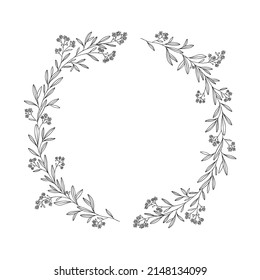 natural elements frame twigs wedding
