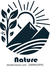 Natural elements logo portraying harmony and environmental stewardship.