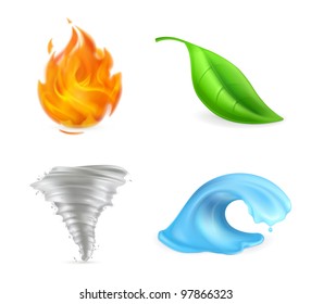 Natural elements, vector