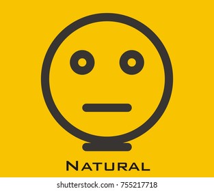 Natural emotions vector icon
