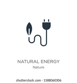 Natural energy icon vector. Trendy flat natural energy icon from nature collection isolated on white background. Vector illustration can be used for web and mobile graphic design, logo, eps10