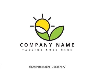 Natural Energy Solar Logo Stock Vector (Royalty Free) 766857577