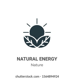 Natural energy vector icon on white background. Flat vector natural energy icon symbol sign from modern nature collection for mobile concept and web apps design.