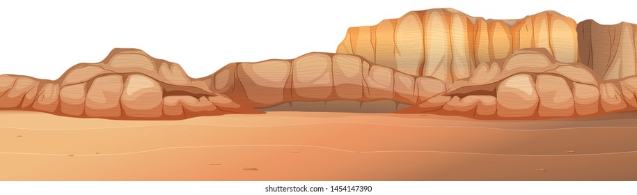 Natural environment lanscape scene illustration