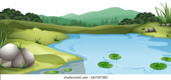 Natural Environment Lanscape Scene Illustration