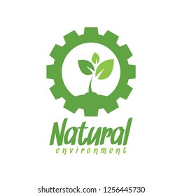 Natural environment logo design template vector illustration