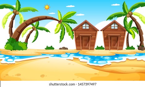 Natural Environment Scenes Landscape Illustration Stock Vector (Royalty ...