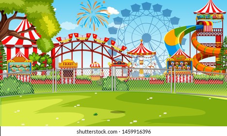 Natural environment scenes landscape illustration