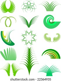 natural or environmental concept icon set