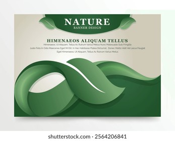 Natural environmental Poster with leaves vector illustration