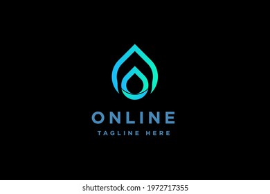 Natural essence oil online shop logo design vector illustration. Nature oil suitable for online shop and herbal logos