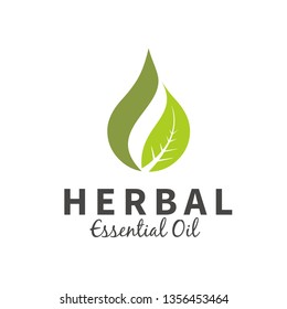 Natural Essential Oil Logo Concept