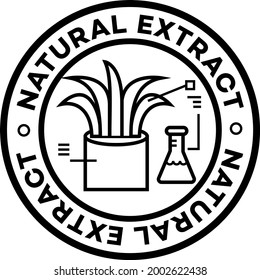 Natural Extract isolated on white sign , badge, stamp